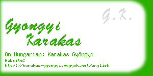 gyongyi karakas business card