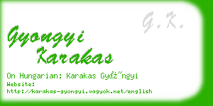 gyongyi karakas business card